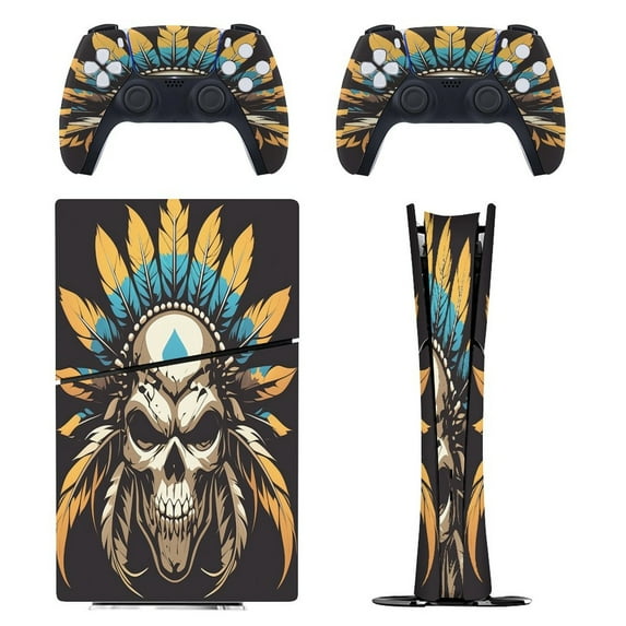 Indian Devil Skull PS5/PS5 Pro/PS5 Slim Digital Disc Skin Sticker For Console And Controller Skins