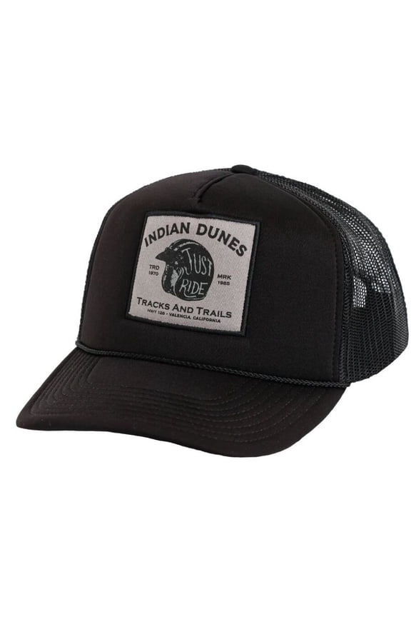 Indian Dunes Just Ride Trucker Snapback Hat - Black