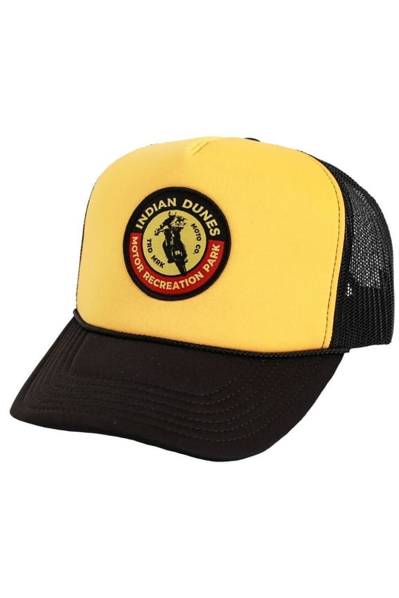 Indian Dunes Park Trucker Snapback Hat - Yellow