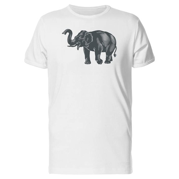 Indian Elephant In B&W Tee Men's -Image by Shutterstock