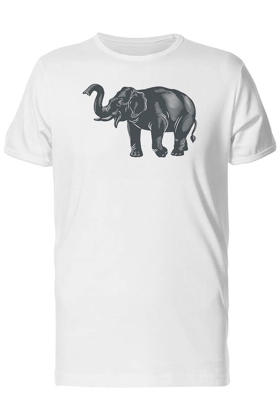 Indian Elephant In B&W Tee Men's -Image by Shutterstock