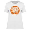 thumbnail image 1 of Indian Elephant In Orange Spot T-Shirt Women -Image by Shutterstock, Female XX-Large, 1 of 2