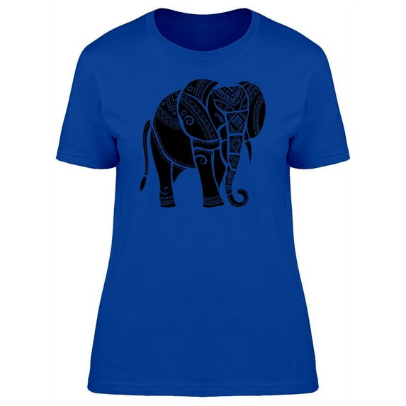 Indian Elephant Silhouette T-Shirt Women -Image by Shutterstock, Female Large