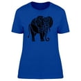 thumbnail image 1 of Indian Elephant Silhouette T-Shirt Women -Image by Shutterstock, Female x-Large, 1 of 2