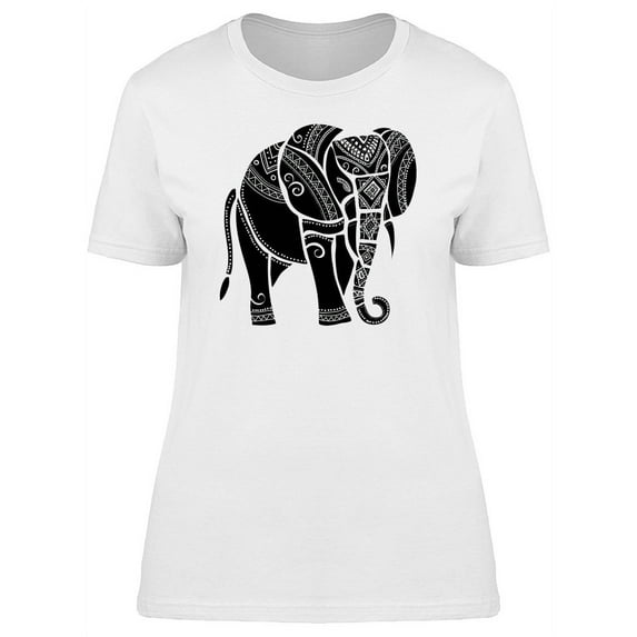 Indian Elephant Silhouette T-Shirt Women -Image by Shutterstock, Female x-Large