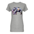 thumbnail image 1 of Indian Elephant Watercolor Shaped T-Shirt Women -Image by Shutterstock, Female Large, 1 of 2