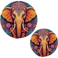 thumbnail image 1 of Indian Elephant6 Round Woven Potholders Set Trivets for Hot Dishe Heat Resistant Non-Slip Trivets for Cooking and Baking Kitchen Home Decor, 1 of 7