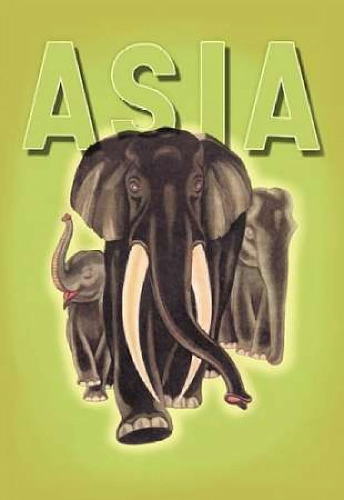Indian Elephants 1934 Canvas Art - Robert Harrer (24 x 36)