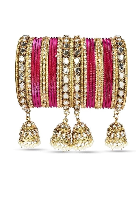 Indian Ethnic Handmade Partywear Bangles for Women – Traditional Jewelry Set for Weddings, Festivals & Daily Wear – Elegant and Stylish Indian Jewelry