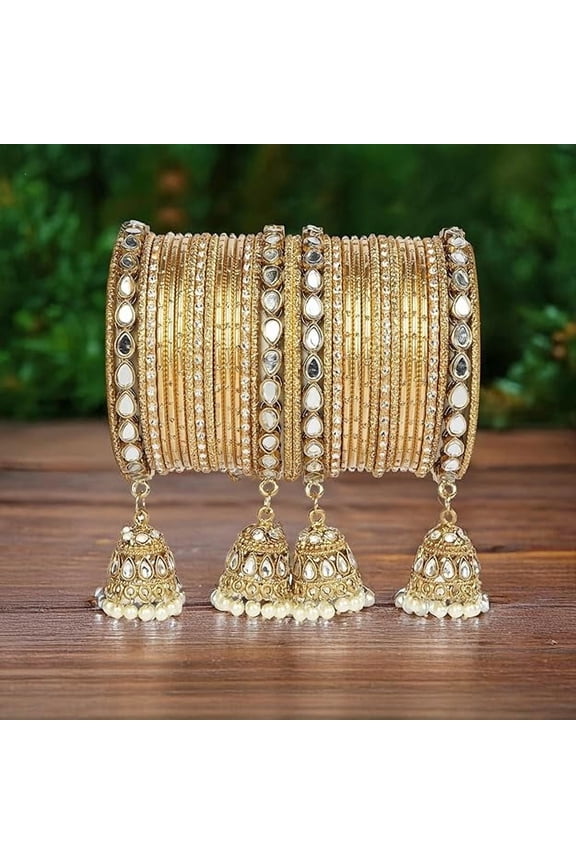 Indian Ethnic Partywear Handmade Bangles – Elegant Traditional Jewelry for Women | Ideal for Weddings, Festivals & Everyday Ethnic Wear