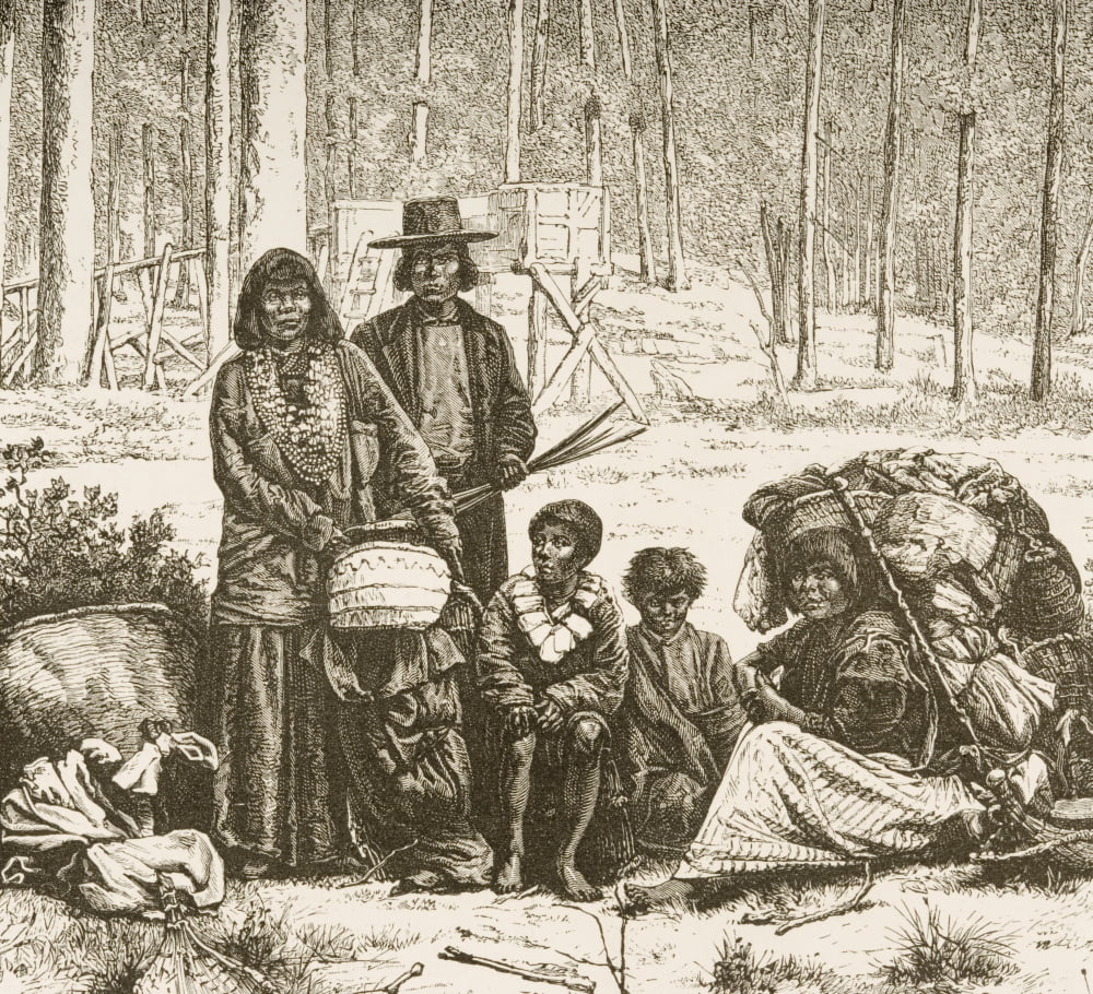 Indian Family Group West Of The Rocky Mountains From American Pictures Drawn With Pen And Pencil By Rev Samuel Manning Circa 1880 Canvas Art - Ken Welsh Design Pics (15 x 13)