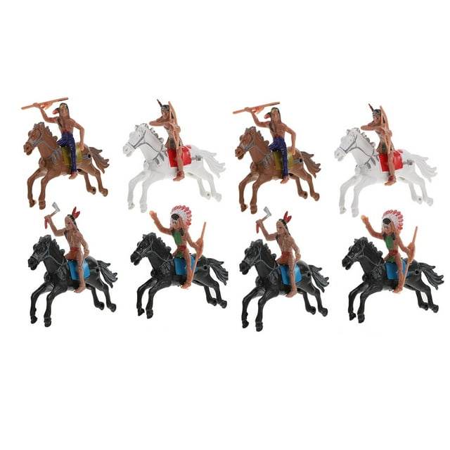 Indian Figures Model Toys Indians Figure Figurines s Playset Plastic American Riding Miniature