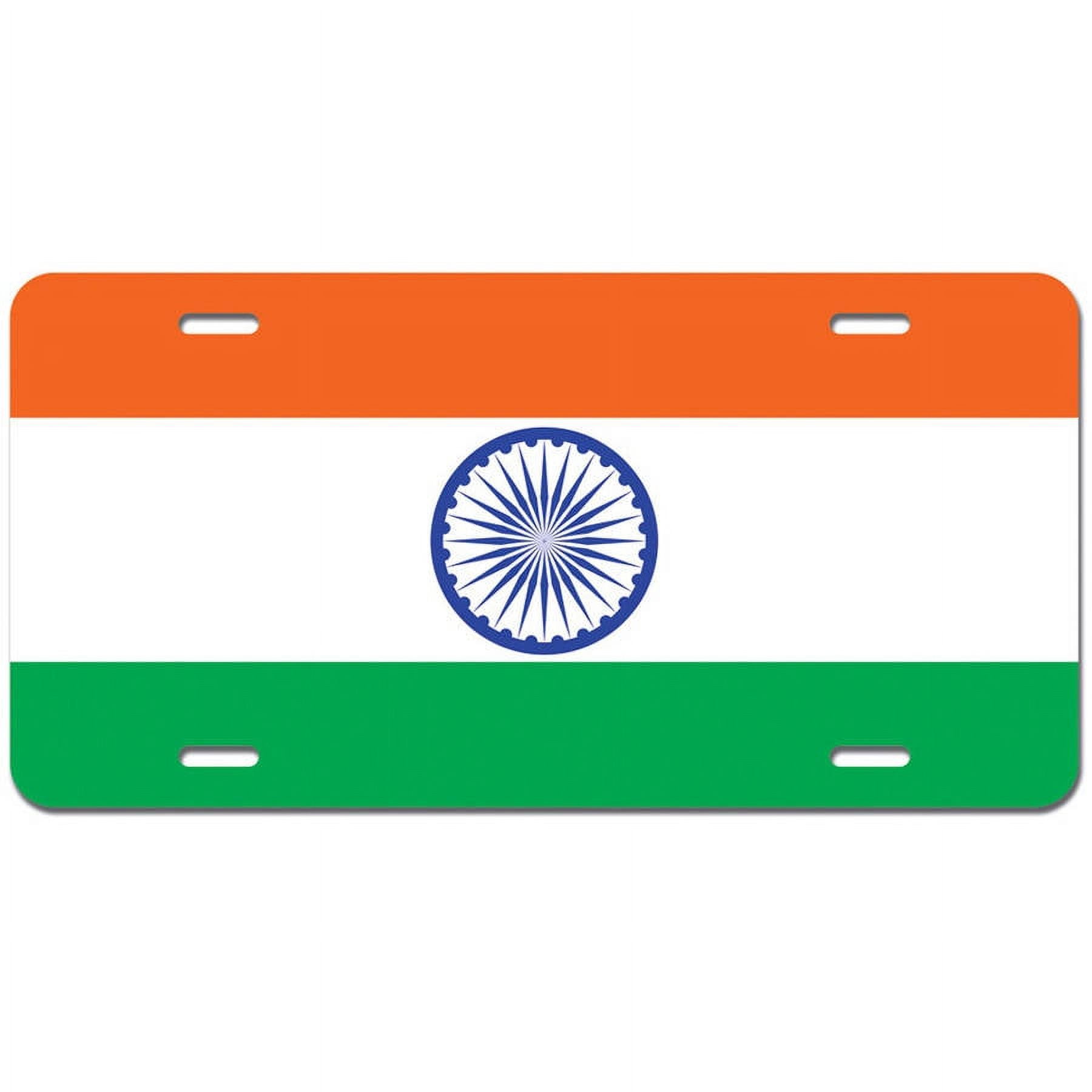Indian Flag Novelty Metal Vanity License Tag Plate - Walmart.com