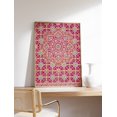 thumbnail image 1 of Indian Floral Exhibition Art Vintage Pichwai Style Wall Art Decor Print, Stretched Canvas 8x10in, 1 of 4