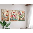 thumbnail image 1 of Indian Floral Indian Decor Traditional Indian Art Pichwai Version 2 Set 3 Unframed Paper Print 8x12, 1 of 3