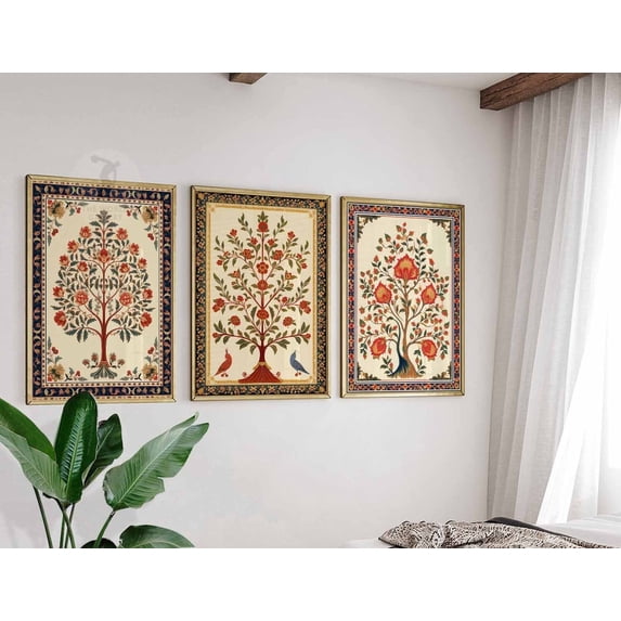 Indian Floral Indian Decor Traditional Indian Art Wall Art Decor ...