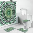 Indian Floral Mandala Flower Shower Curtains Bath Mat Bathroom Curtain