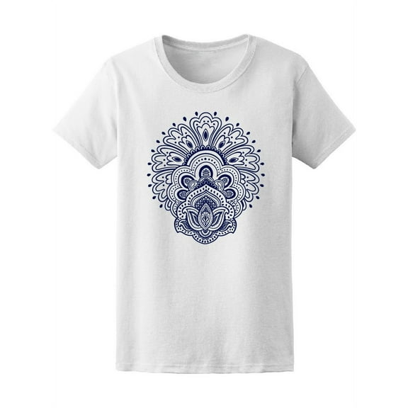 Indian Floral Paisley Mandala T-Shirt Women -Image by Shutterstock, Female Small