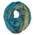thumbnail image 1 of Indian Floral Print Wide Infinity Scarf (Teal), 1 of 1