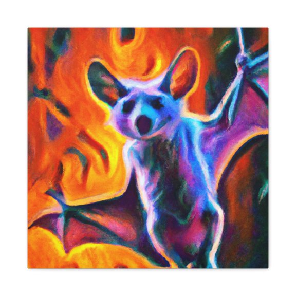 "Indian Flying Fox Portrait" - Canvas
