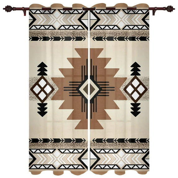Indian Geometry Graphics Modern Window Curtains for Living Room Bedroom Curtain Kitchen Treatment Blinds Drapes