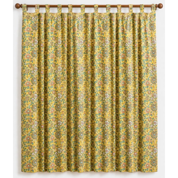 Indian Hand Block Print Pure Cotton Curtains Drape for Window Décor- 18 x42 inch