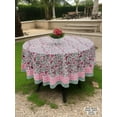 Indian Hand Block Print Tablecloth – 72” Round Cotton Table Cover for ...