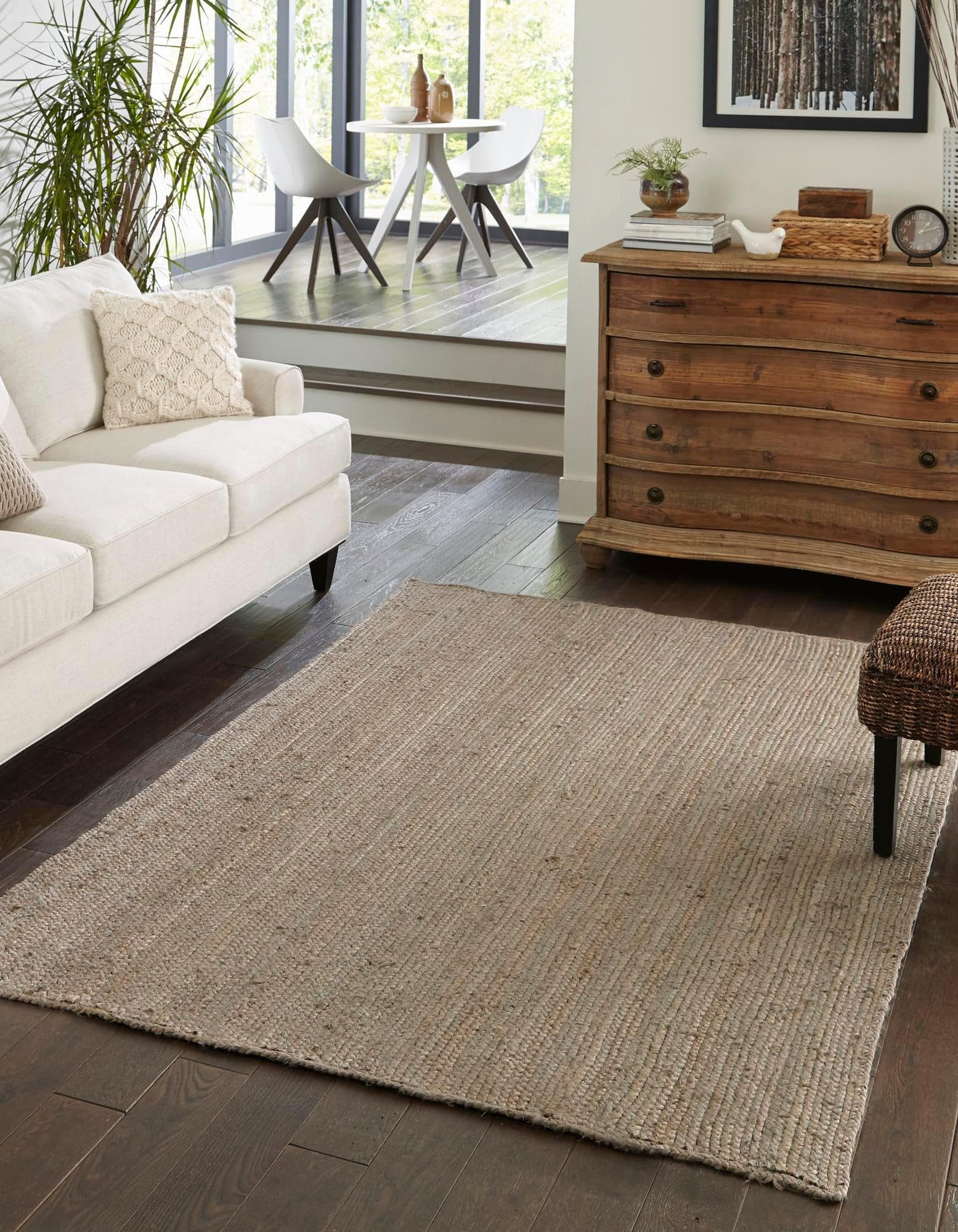 Handwoven Natural Jute Area Rug , Floor Rugs & CarpetSize - 10 x 14 Feet (300 cm x 420 cm)
