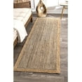 thumbnail image 1 of Indian Handmade Braided Inner Gray Jute with Natural Jute Border Design Area Rug 2 x 10 Feet (61 cm x 304 cm), Home Decor Rugs, 1 of 5