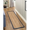 thumbnail image 1 of Indian Handmade Braided Inner Natural Jute with Navy Blue Jute Border Design Area Rug 2.6 x 16 Feet (79 cm x 488 cm), 1 of 5