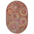 thumbnail image 1 of Indian Handmade Braided Multi Color Cotton with Natural Jute Oval Shape Area Rugs , Floor Decor Carpet Size 5 x 7 Feet ( 150 cm x 210 cm ), 1 of 2