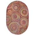 thumbnail image 1 of Indian Handmade Braided Multi Color Cotton with Natural Jute Oval Shape Area Rugs , Floor Decor Carpet Size 5 x 8 Feet ( 150 cm x 240 cm ), 1 of 2