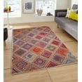 thumbnail image 1 of Indian Handmade Braided Multi Color Cotton with Natural Jute Rectangle Area Rugs ,Home Decor Carpet Size 3 x 3 Feet Square ( 90 cm x 90 cm ), 1 of 3
