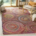 thumbnail image 1 of Indian Handmade Braided Multi Color Cotton with Natural Jute Rectangle Area Rugs ,Home Decor Carpet Size 3 x 5 Feet ( 90 cm x 150 cm ), 1 of 4