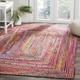 thumbnail image 1 of Indian Handmade Braided Multi Color Cotton with Natural Jute Rectangle Area Rugs ,Home Decor Carpet Size 8 x 10 Feet ( 240 cm x 300 cm ), 1 of 5