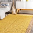 thumbnail image 1 of Indian Handmade Braided Natural Farmhouse Inner Yellow Jute Area Rugs , Home Décor Jute Rugs Size 8 x 11 Feet, 1 of 4