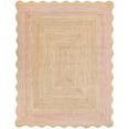 thumbnail image 1 of Indian Handmade Braided Natural Jute with Pink Border 3 x 6 Feet (91 cm x 183 cm) Rectangular Area Rug Dining Room, Bedroom, Living Room, 1 of 2