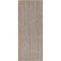 Indian Handmade Braided Pure Gray Jute Area Rug 2.6 x 5 Feet (79 cm x 152 cm), Home Decor Rugs