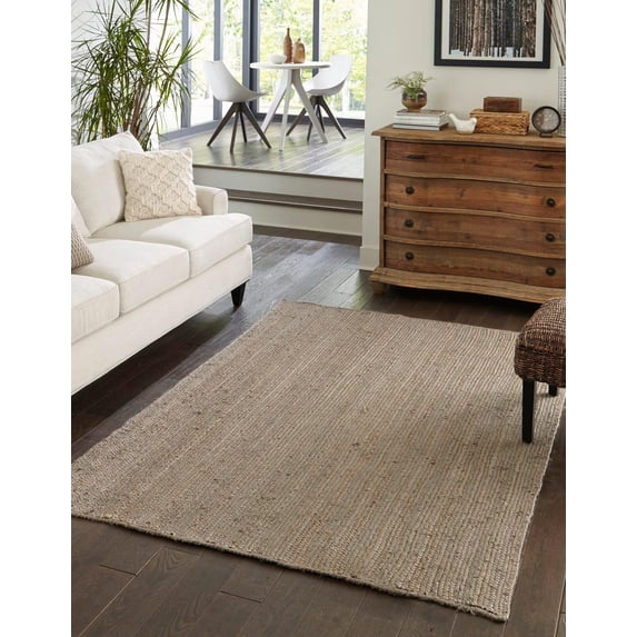 Indian Handmade Braided Pure Gray Jute Area Rug 3 x 8 Feet (91 cm x 244 cm), Home Decor Rugs