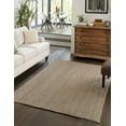 thumbnail image 1 of Indian Handmade Braided Pure Gray Jute Area Rug 4 x 4 Feet Square (122 cm x 122 cm), Home Decor Rugs, 1 of 5