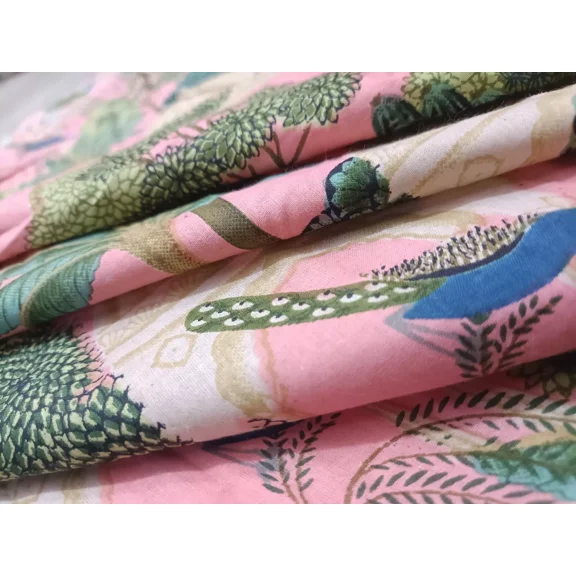 Indian Handmade Fabric Cotton Running Dressmaking Upholstery Fabric By Yard Boho