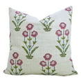 thumbnail image 1 of Indian Handmade Floral Cushion Cover – AMITABH Print, 14x20 Viscose Linen Pillow, Sofa Decor by Fabdivine, 1 of 6
