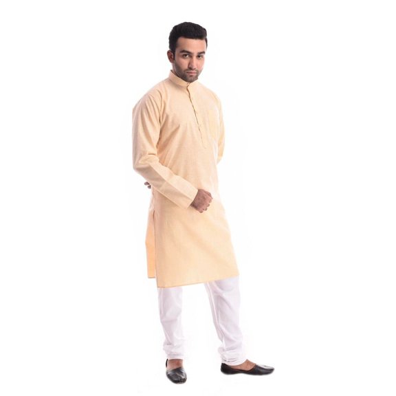 Indian Handmade Light Cotton Linen Summer Wear Long Kurta Pyjama Dress Set