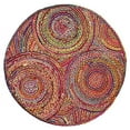 thumbnail image 1 of Indian Handwoven Braided Multi Color Cotton with Natural Jute Round Rugs , Floor Decor Rugs Size 8 x 8 Feet Round ( 240 cm x 240 cm), 1 of 3