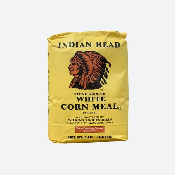 Indian Head Old Fashioned Stone Ground White Corn Meal 5 LB