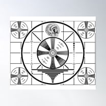 Indian Head Test Pattern Poster Wall Art, Modern Wall Decor For Living Room Bedroom, 8x12 UNFRAMED