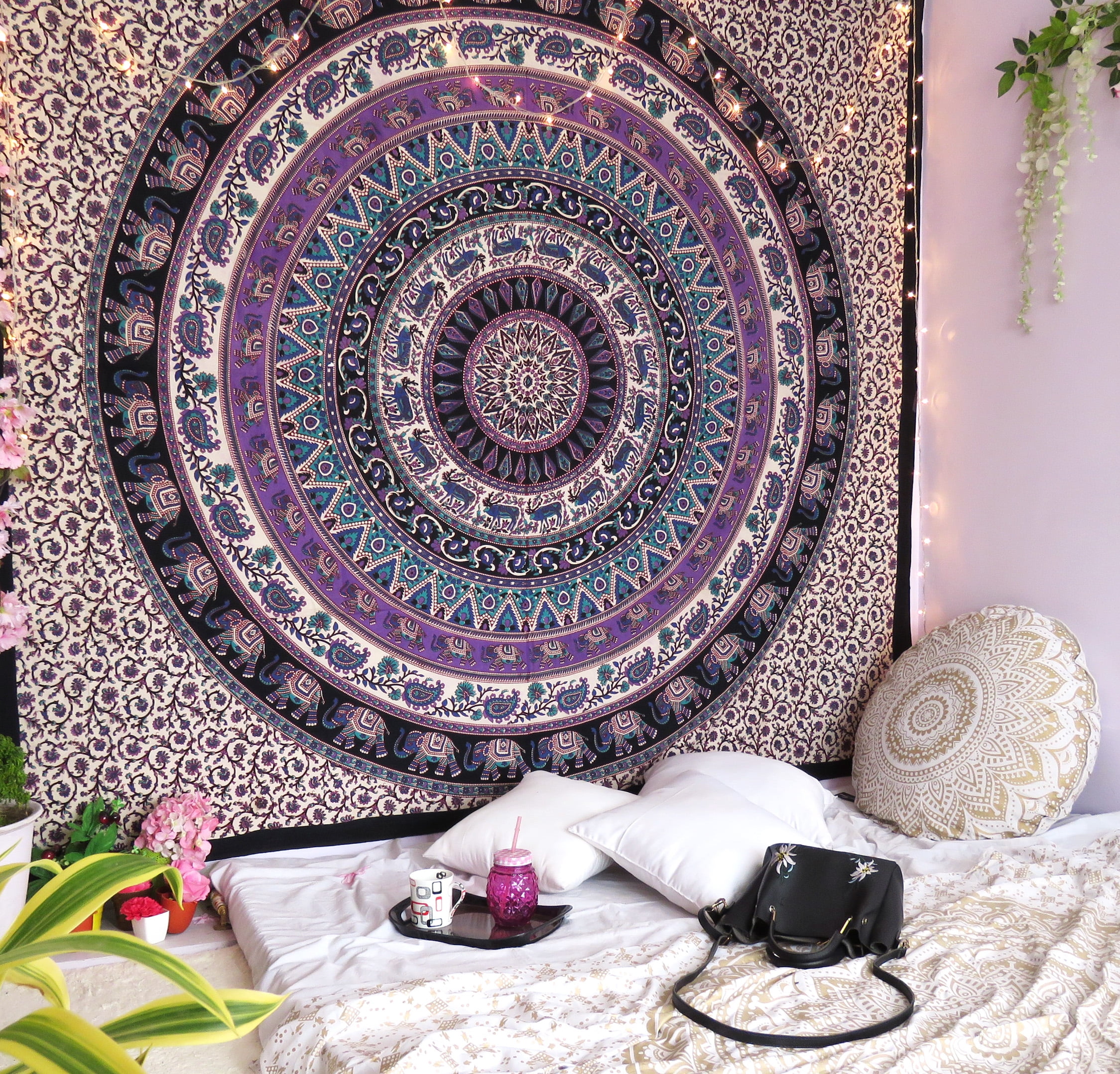  Depuge Takashi-Murakami-Flower-Tapestry Wall Hanging Art For  Dorm Decor For Living Room Bedroom Indian Decor Hippie Mural Living College  Dorm Room Poster,WhiteC , 60inch x 51inch : Home & Kitchen