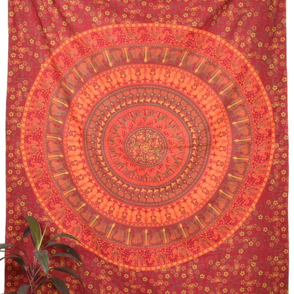 Indian Mandala Twin Tapestry Hippie Boho Beach Throw Tapestries Dorm Room Wall Hanging Bedsheet Bedroom Bedspread Online