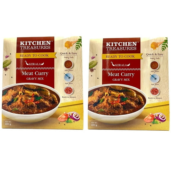 Indian Meat Masala Gravy Curry Mix Kerala Kitchen Treasures 400g x 2 Pack INSTANT READY TO COOK