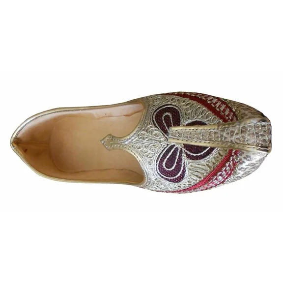 Indian Men Shoes Handmade Sherwani Jutties Groom Khussa Flip-Flops Flat US 6-12